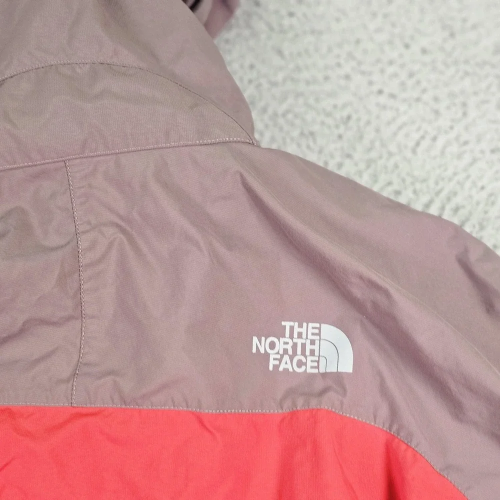 The‎ North Face Jacket Mens XL Red Gray Hooded Waterproof Windbreaker Rain